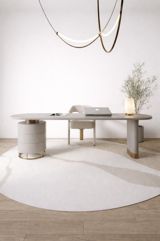 Ivory Crest Executive Desk